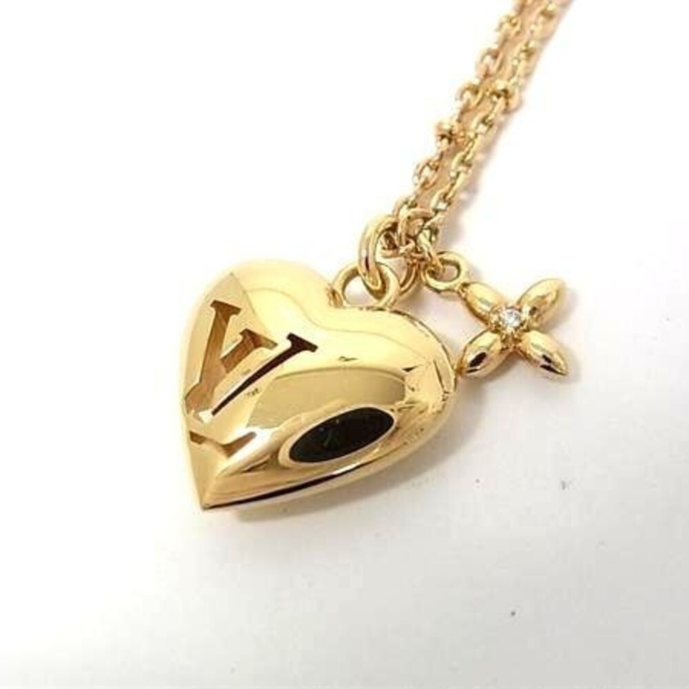 LOUIS VUITTON Gold Heart Necklace - Picture 2 of 3